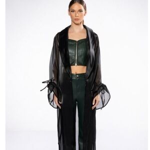 Akira mesh metallic duster